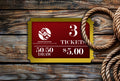 50/50 Draw 3 Tickets
